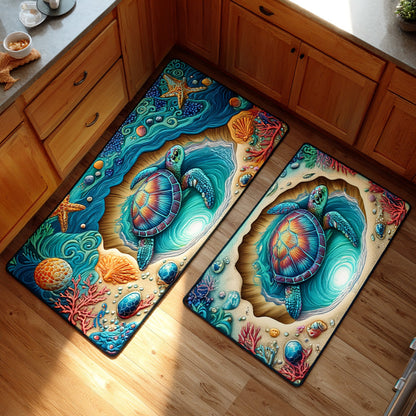 Maeve - 2-Piece Kitchen Mat Set - Seaside Refuge