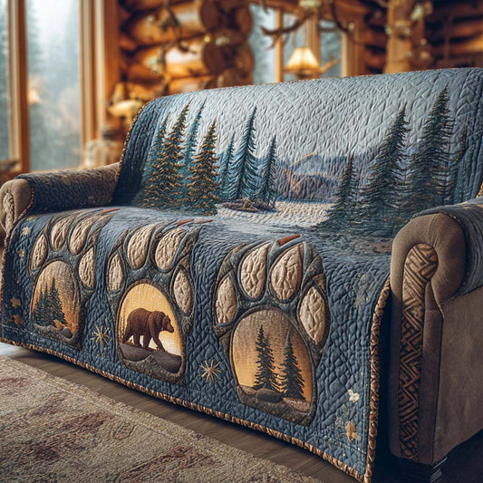 Magdalena - Quilted Sofa Cover in Rustic Style