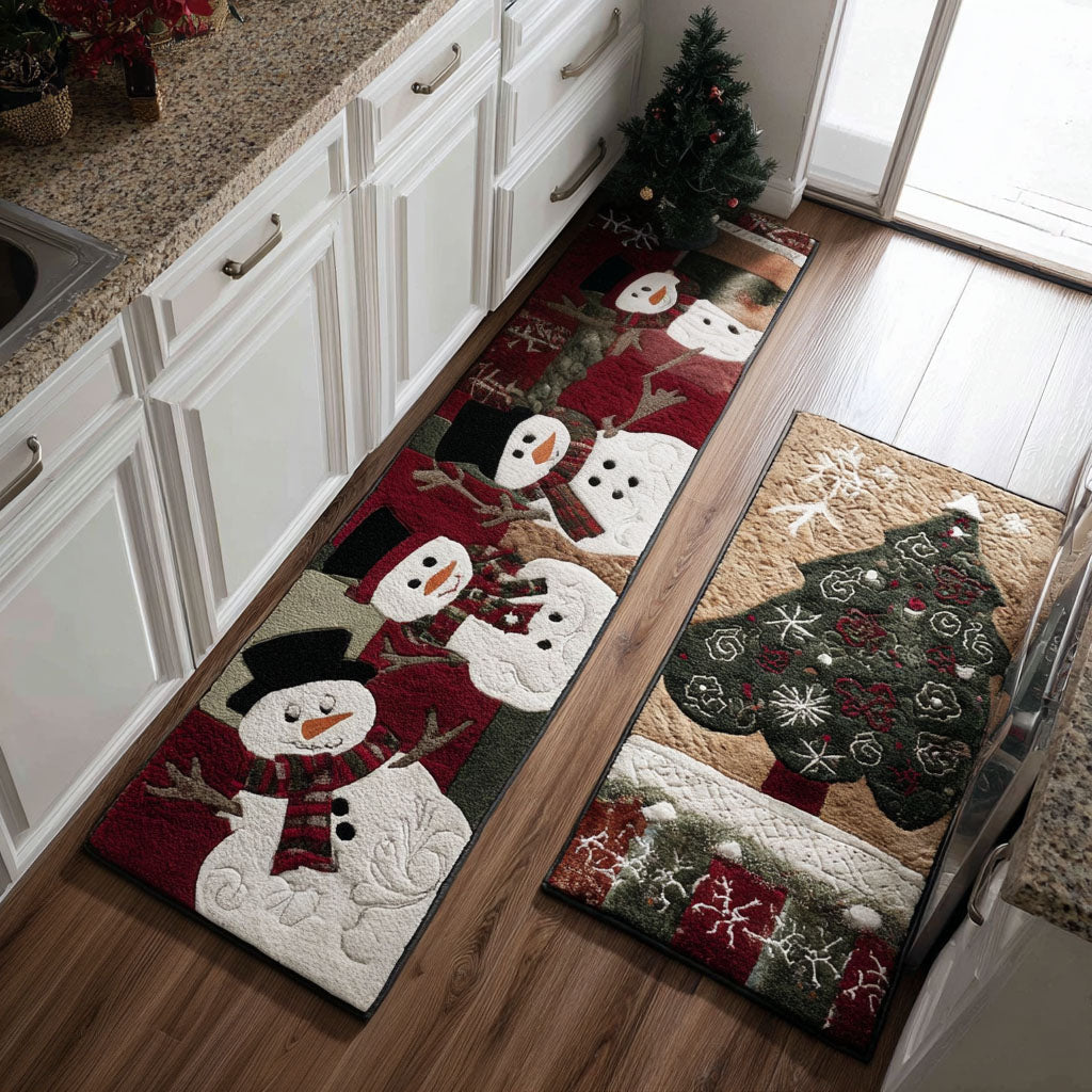 Malia - 2-Piece Kitchen Mat Set - Cozy Winter