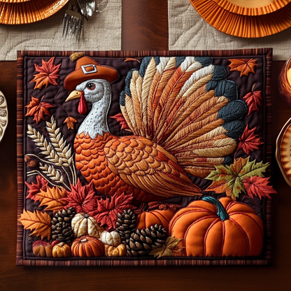 Marabel - Quilted Placemat - Thanksgiving Turkey