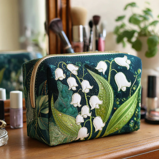 Margaret - Quilted Toiletry Bag - Refined Lilies