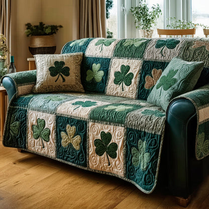 Marietta - Quilted Sofa Cover Celtic Antique Pattern