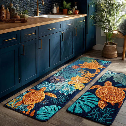 Maritza - 2-Piece Kitchen Mat Set - Sea Life