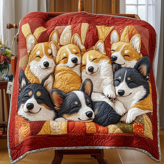 Marla - Quilted Blanket - Corgi Cuddle Crew