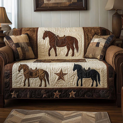 Marleigh - Quilted Sofa Cover in Rodeo Style