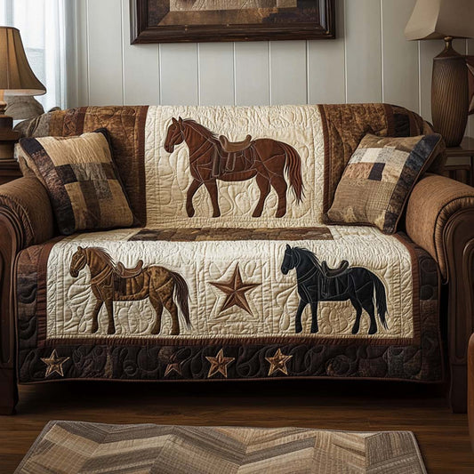 Marleigh - Quilted Sofa Cover in Rodeo Style