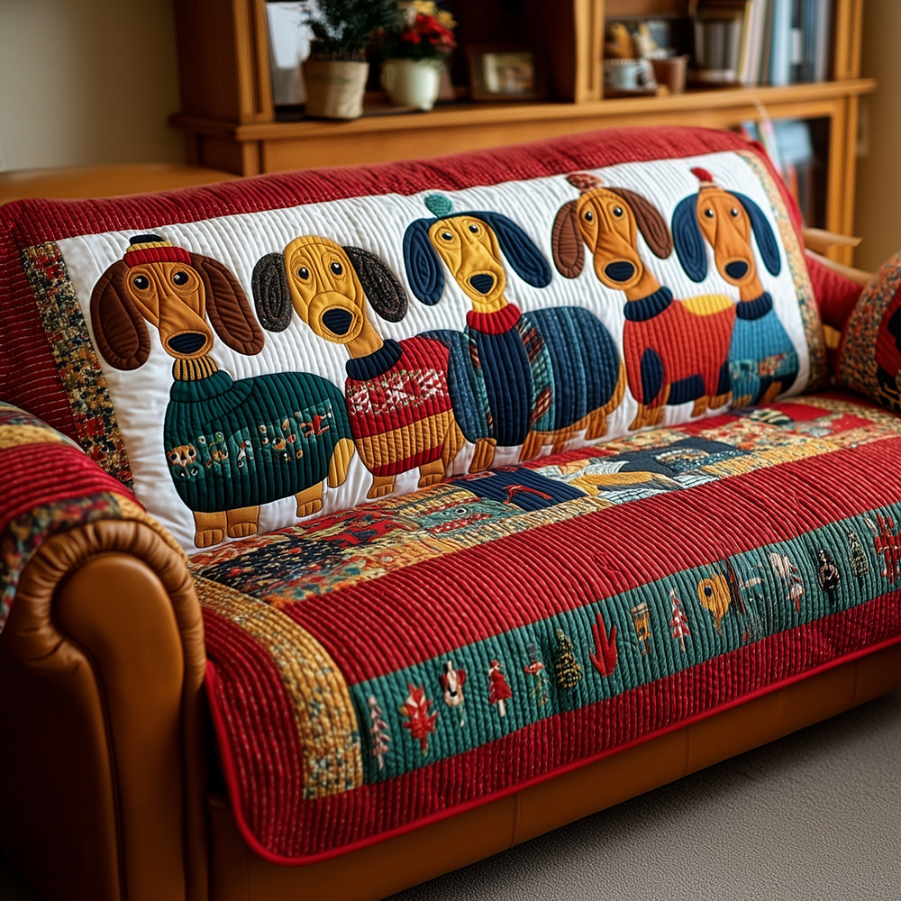 Matilde - Quilted Sofa Cover Dachshund