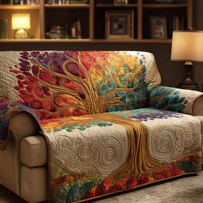 Mattie - Quilted Sofa Cover Dawn Flowers