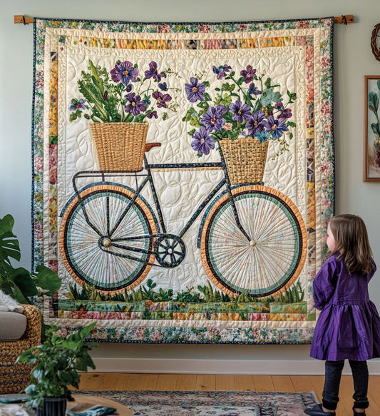 Mckinlee - Textile Wall Art - Blooming Wheels
