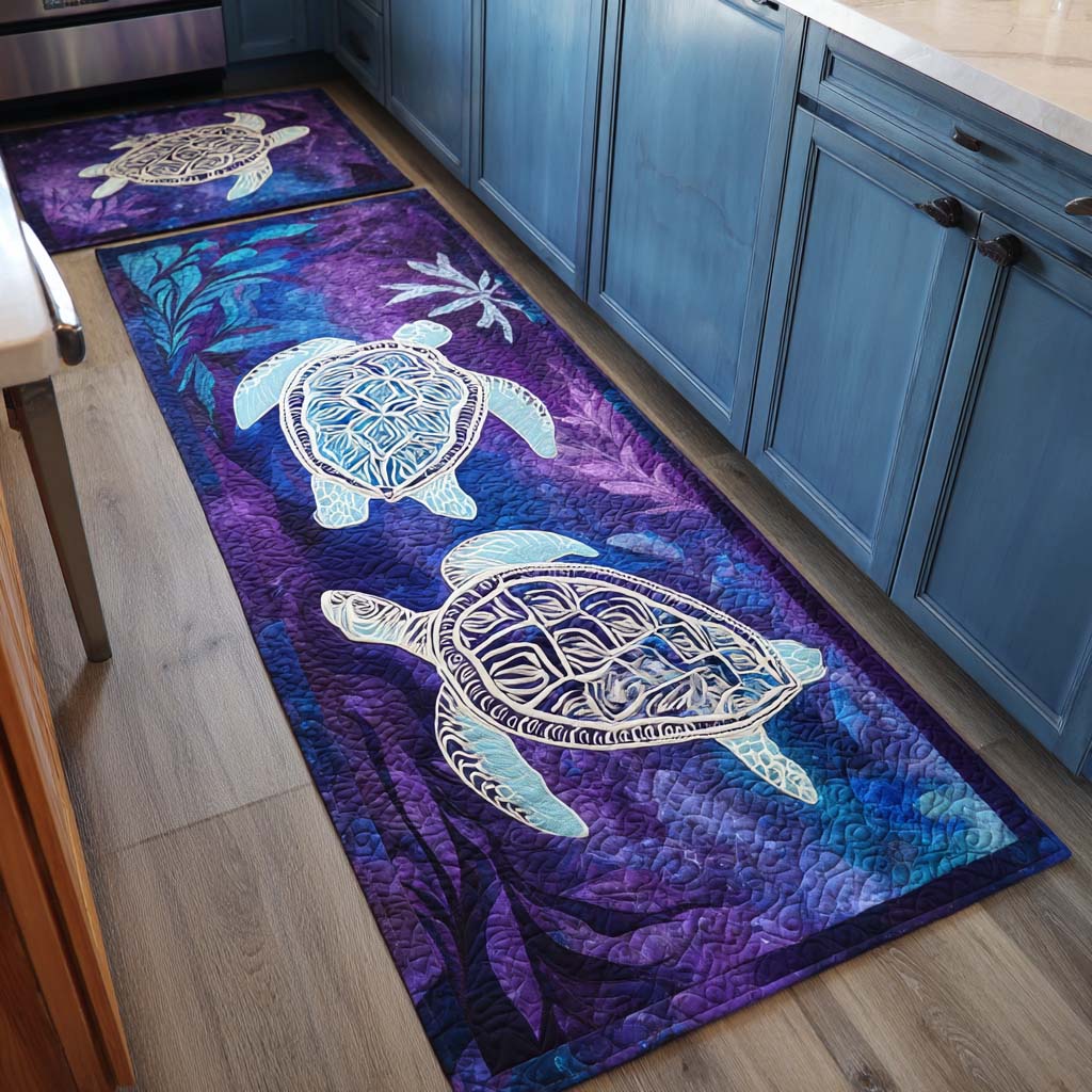 Melany - 2-Piece Kitchen Mat Set - Deep Seabed