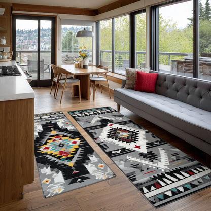 Michaela - 2-Piece Kitchen Mat Set - Warm Natural Tones