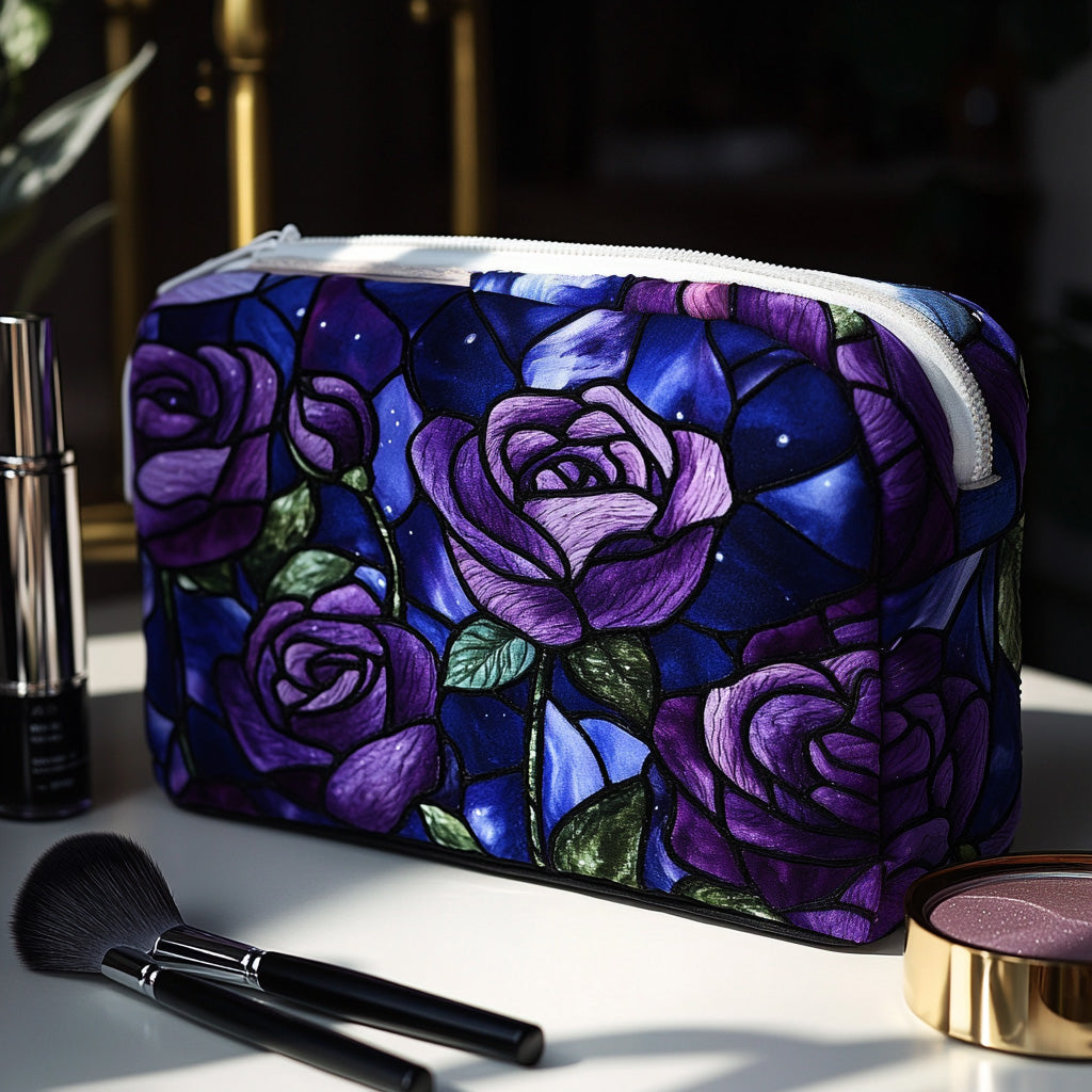 Rianne - Quilted Toiletry Bag - Night Rose