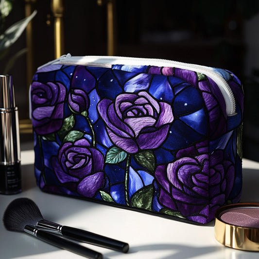 Rianne - Quilted Toiletry Bag - Night Rose