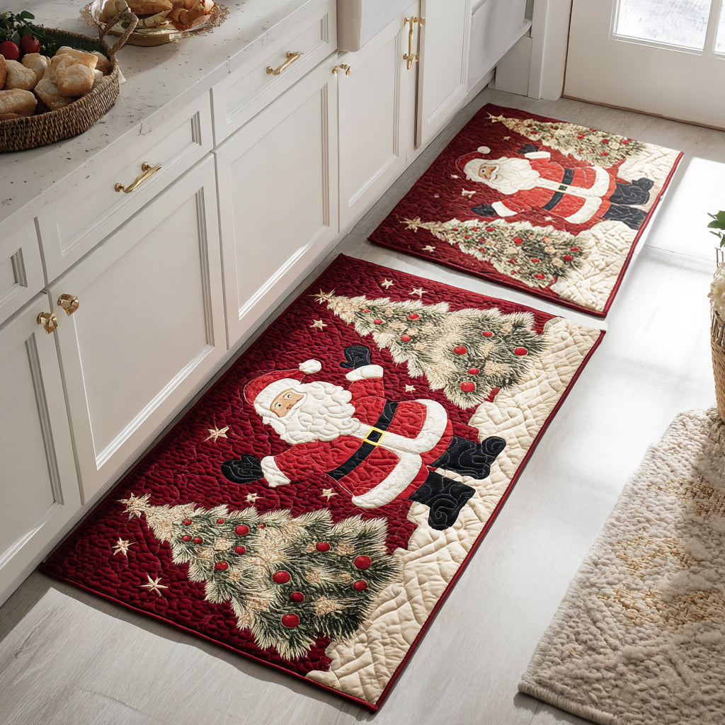 Mikayla - 2-Piece Kitchen Mat Set - Santa Claus