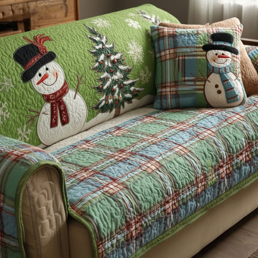 Suze - Quilted Sofa Cover Christmas Pattern