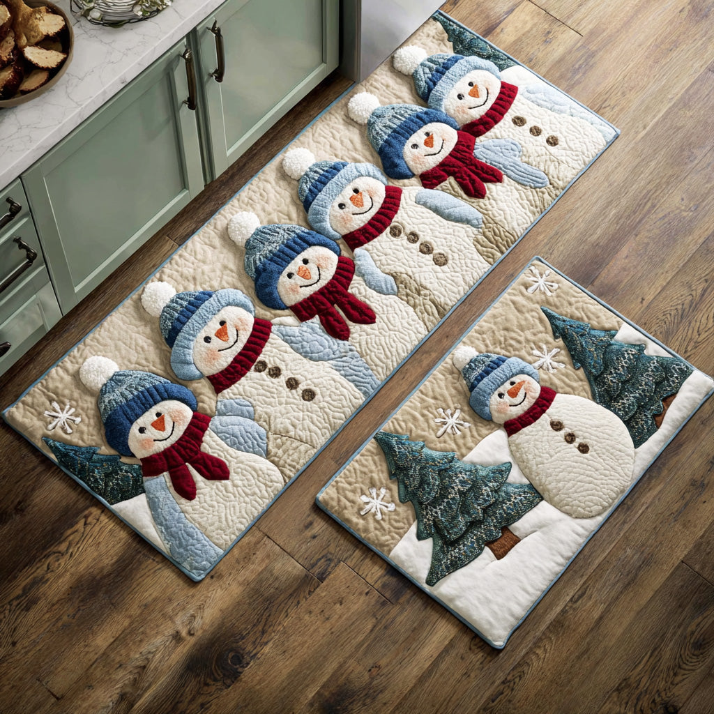 Miriam - 2-Piece Kitchen Mat Set - Soft Winter Light