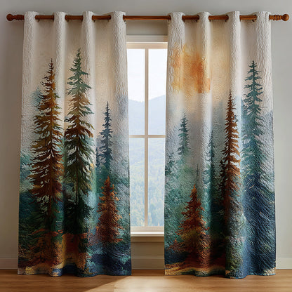 Guusje - Quilted Curtains - Misty Forest
