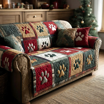 Monroe - Quilted Sofa Cover Christmas Pattern