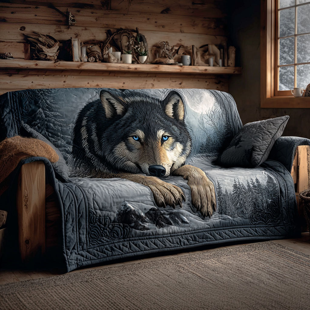 Roos - Quilted Sofa Cover Wolf