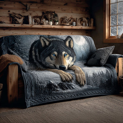 Roos - Quilted Sofa Cover Wolf