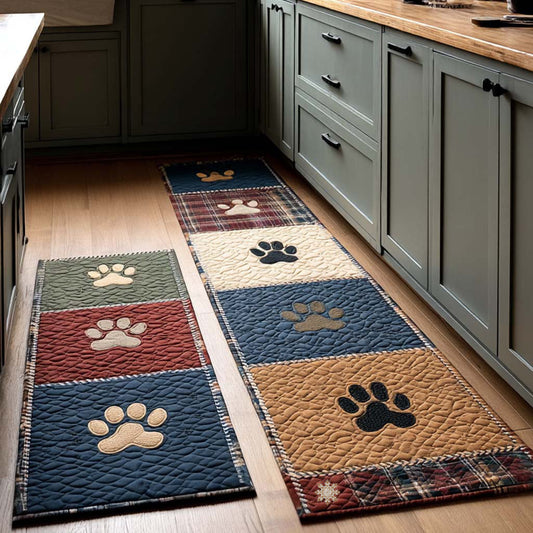Morgan - 2-Piece Kitchen Mat Set - Paw Prints