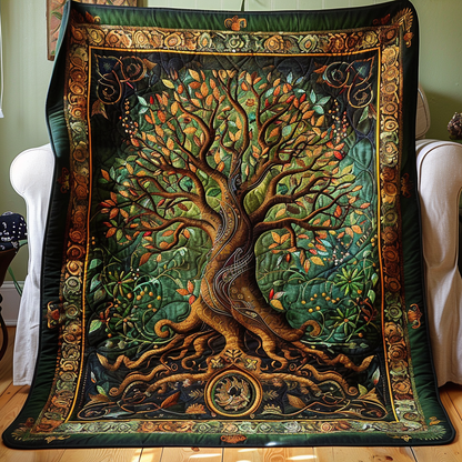 Nadia - Quilted Blanket - Celtic Tree of Life
