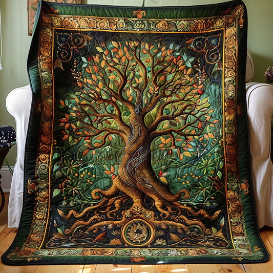 Nadia - Quilted Blanket - Celtic Tree of Life
