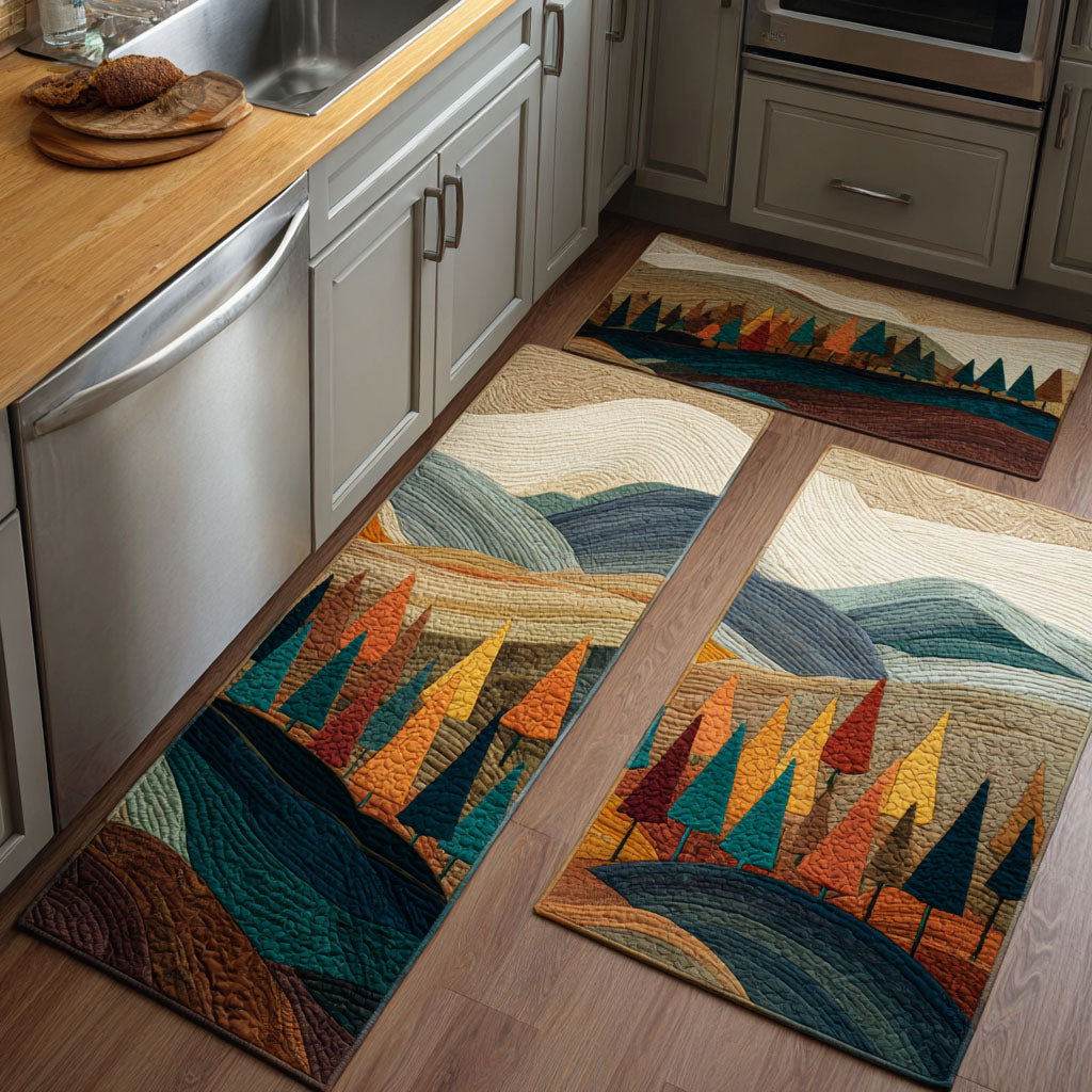Natasha - 2-Piece Kitchen Mat Set - Forest Meadow