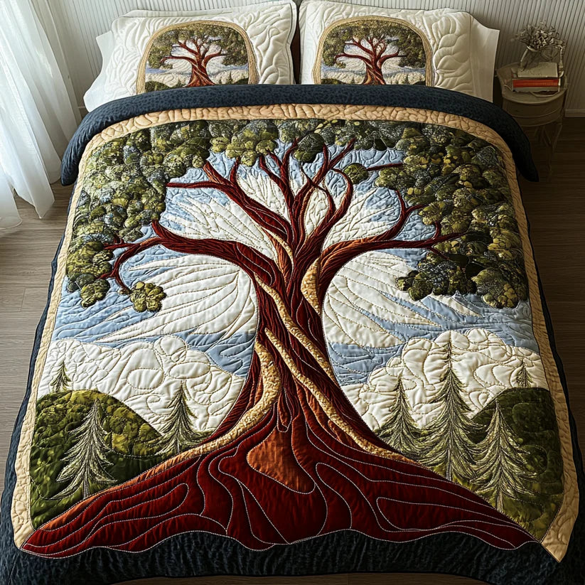 3-Piece Quilt Set - Tree of Life
