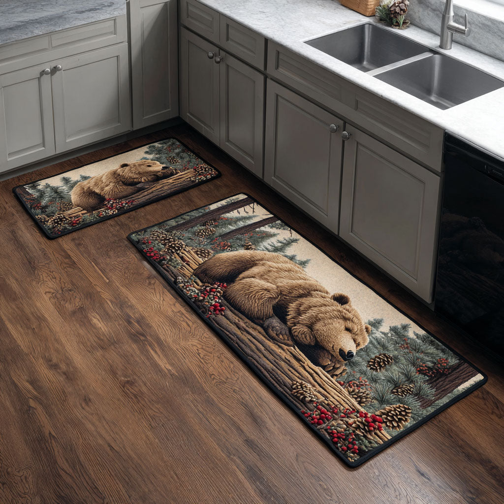 Nella - 2-Piece Kitchen Mat Set - Majestic Bear