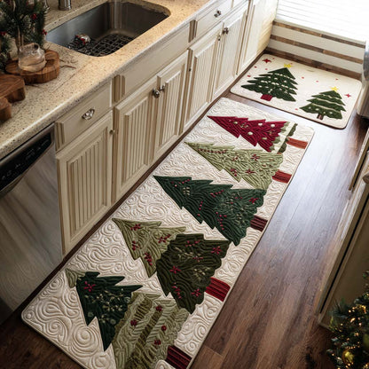 Nicole - 2-Piece Kitchen Mat Set - Christmas Pines
