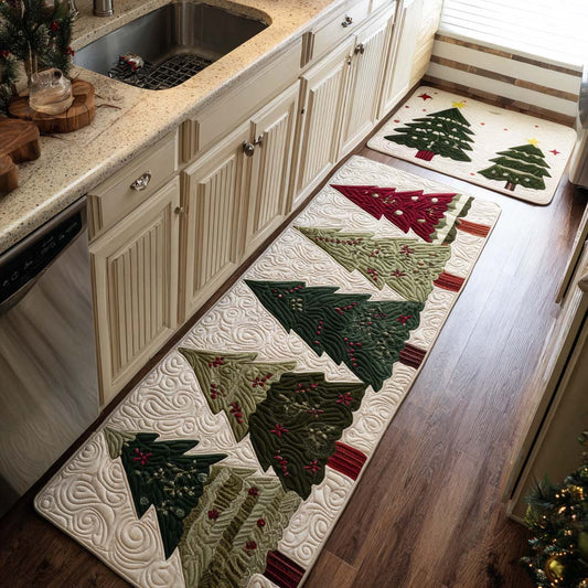 Nicole - 2-Piece Kitchen Mat Set - Christmas Pines