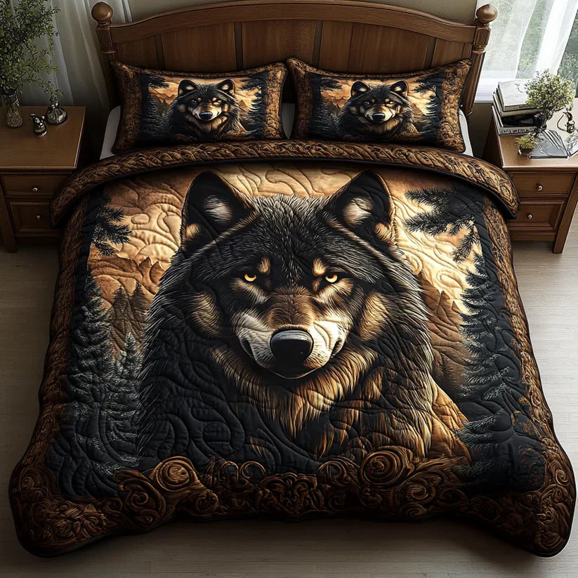 3-Piece Quilt Set - Forest Animals