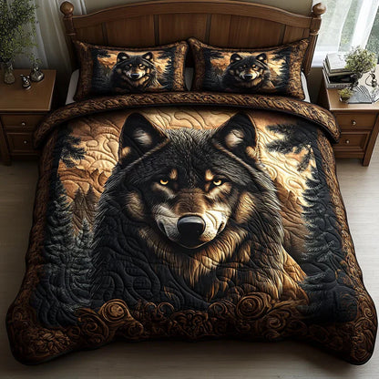 3-Piece Quilt Set - Forest Animals