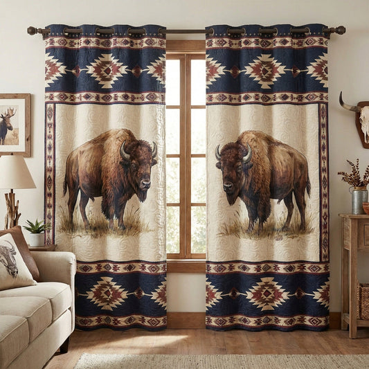 Nola - Quilted Curtains - Prairie Legend
