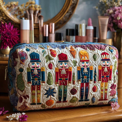 Silke - Quilted Toiletry Bag - Shiny Nutcracker
