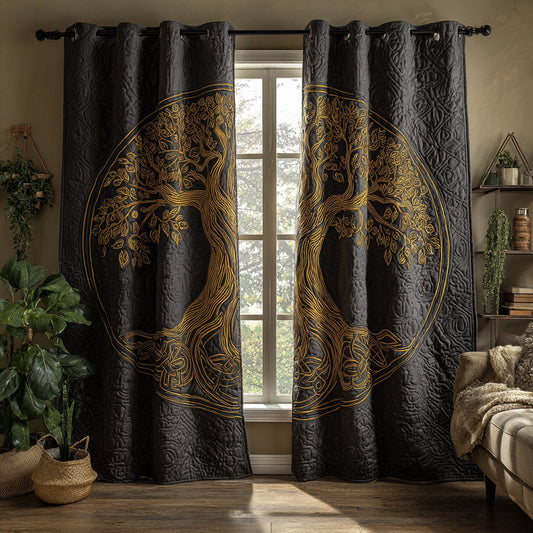 Oaklee - Quilted Curtains - Heavenly Tree of Life