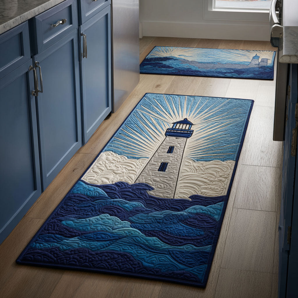 Oaklyn - 2-Piece Kitchen Mat Set - Golden Lighthouse