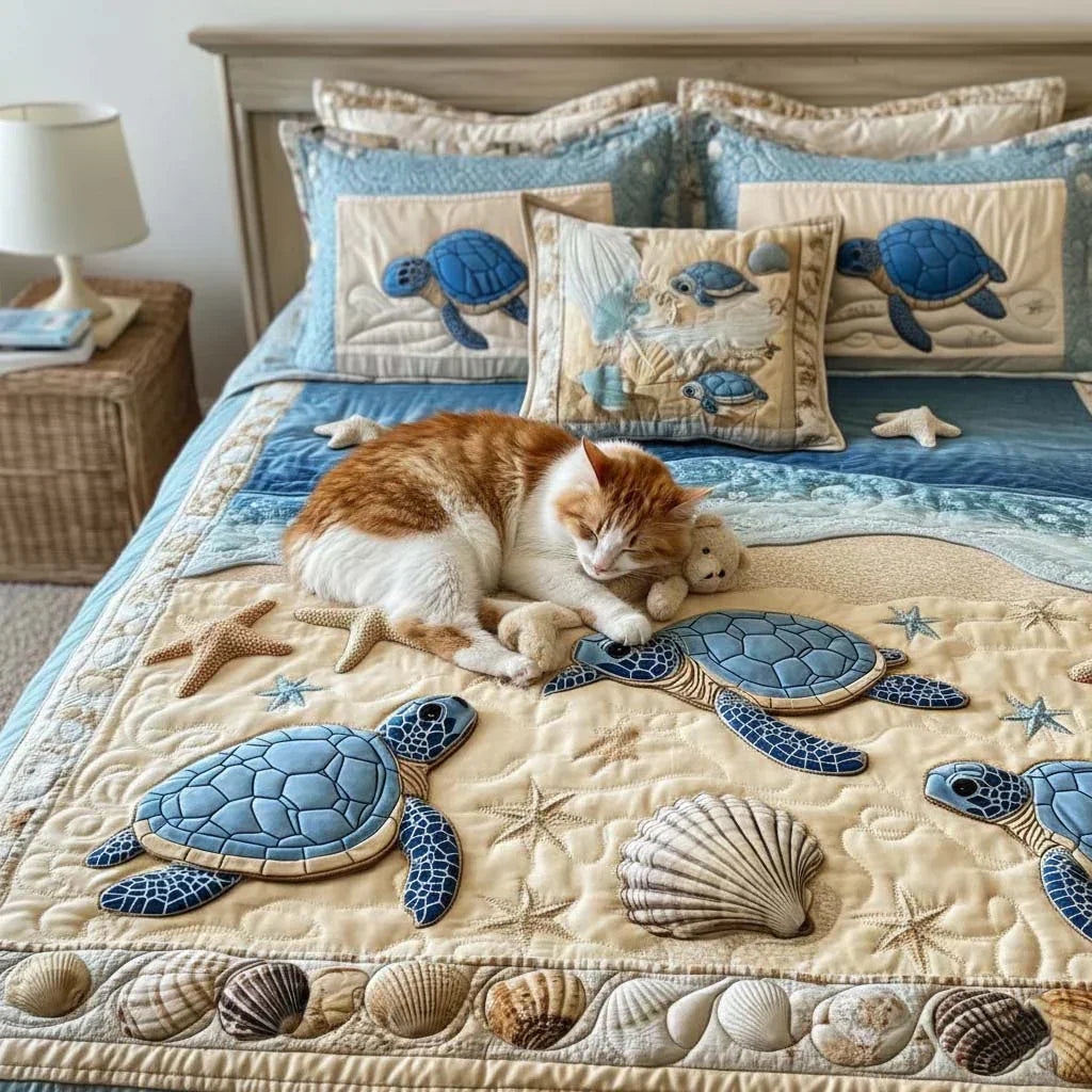 3-Piece Quilt Set - Ocean Waves