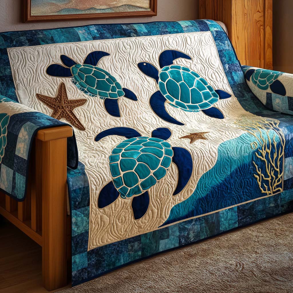 Fien - Quilted Sofa Cover Turtle