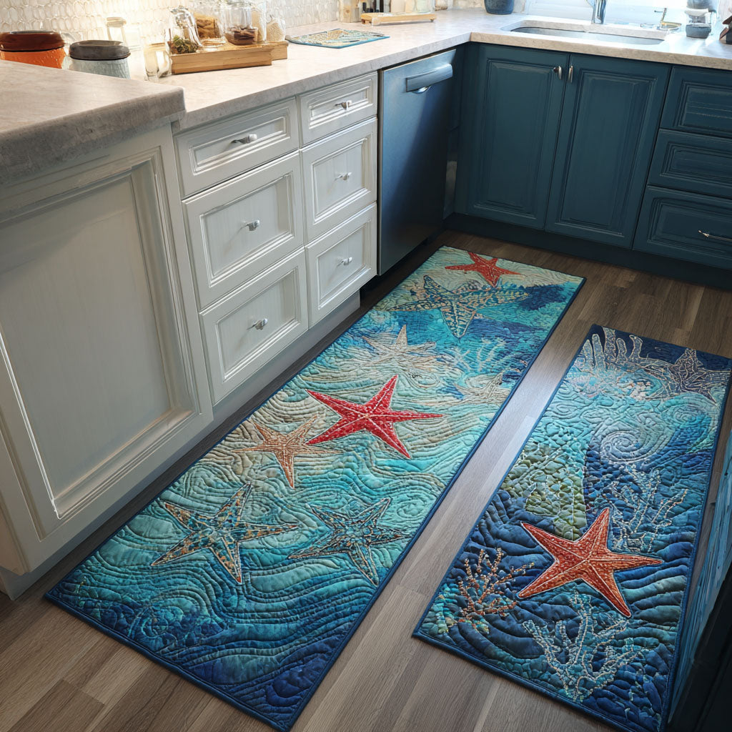 Octavia - 2-Piece Kitchen Mat Set - Coastal Plaid