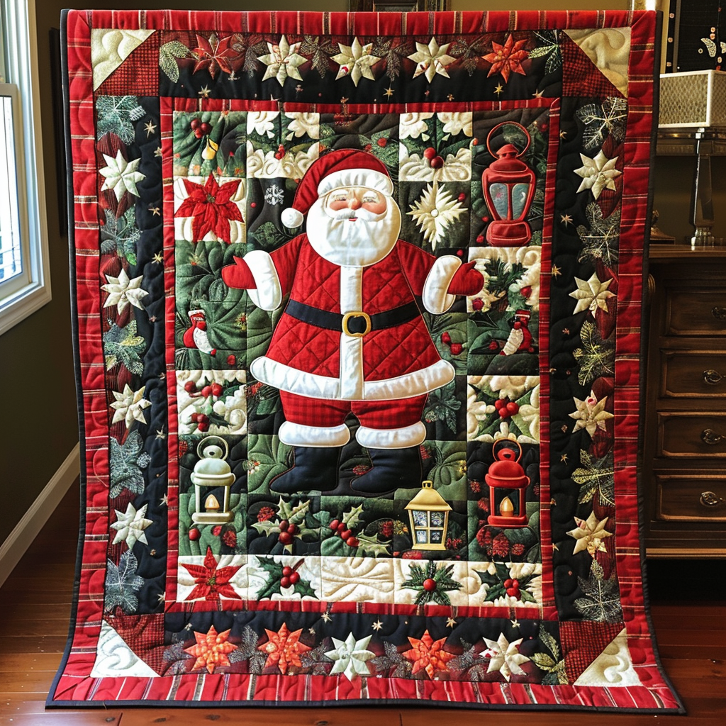 Odessa - Quilted Blanket - Santa Claus