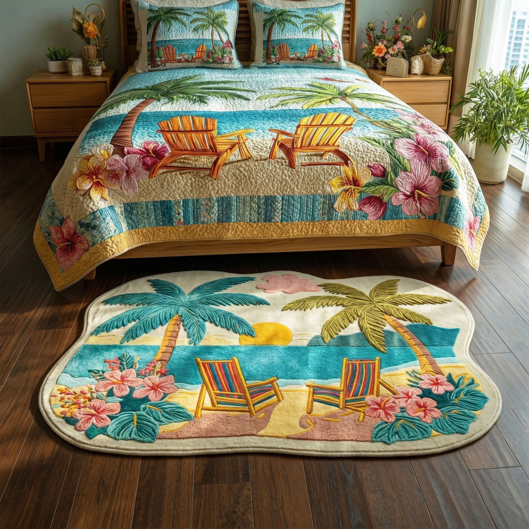 Anna - Shaped Area Rug - Palm Leaf