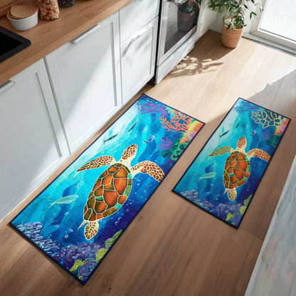 Paloma - 2-Piece Kitchen Mat Set - Ocean Journey
