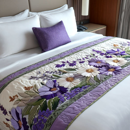 Pandora - Quilted Bed Runner - Soft Spring Embrace