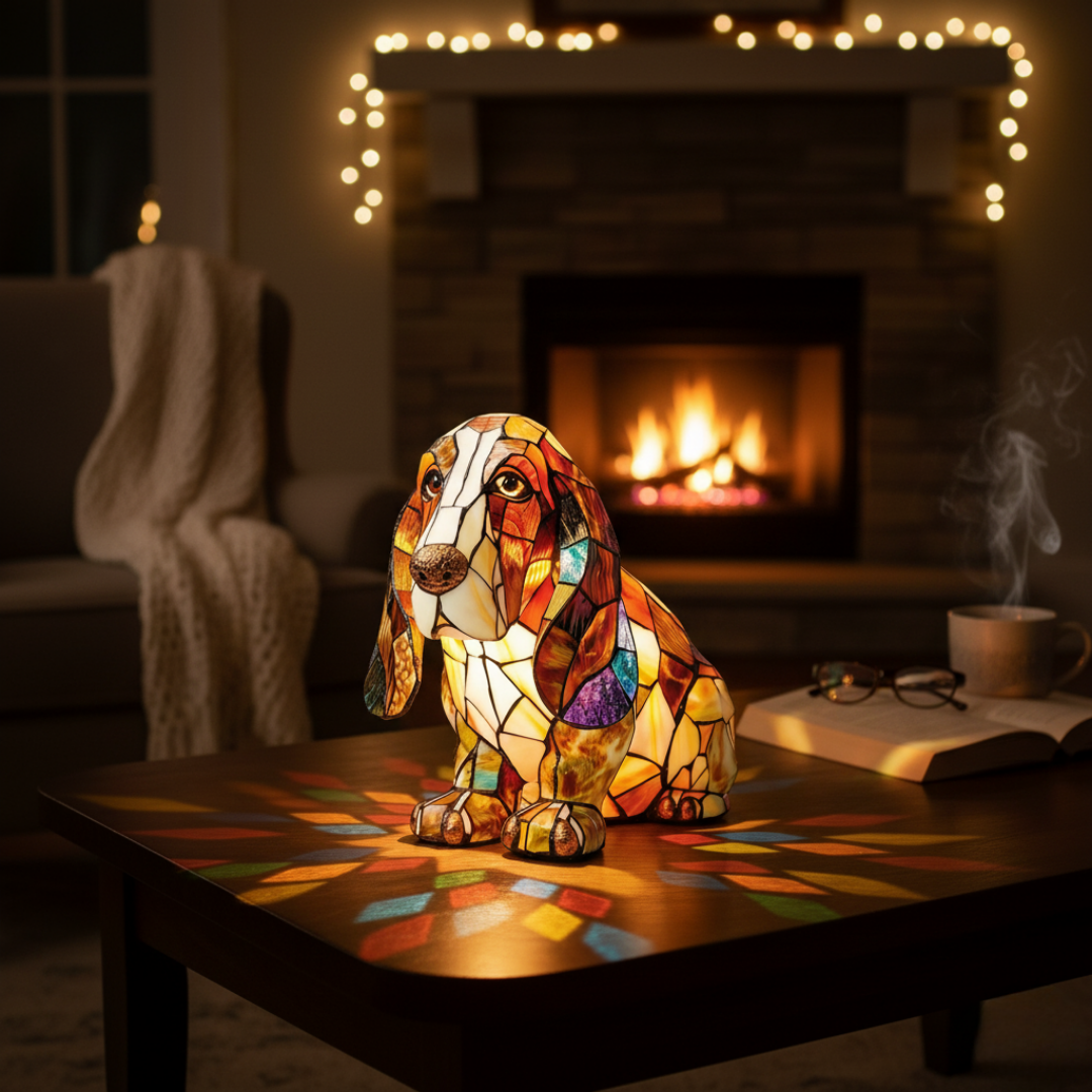 Peaceful Dog LED Lamp