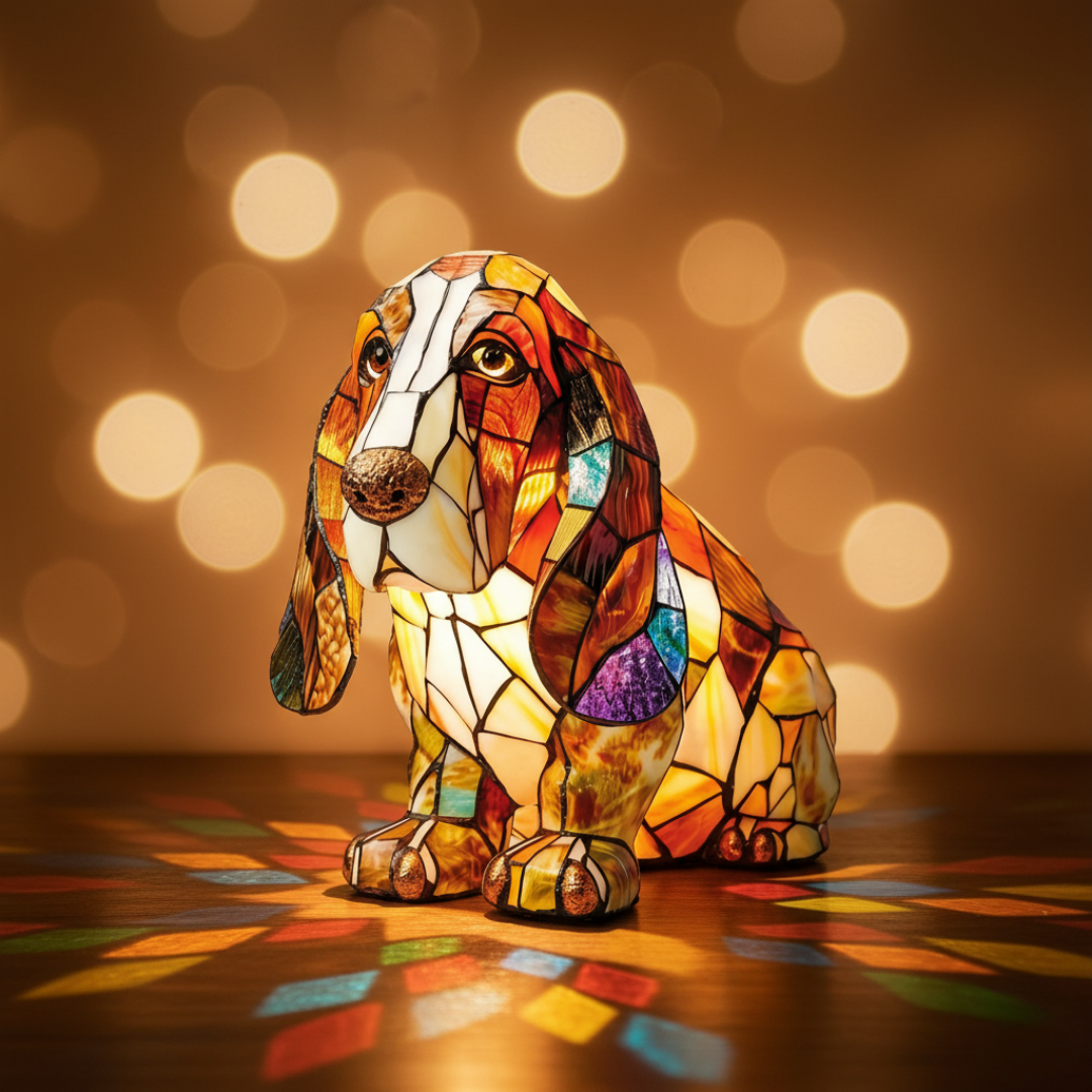 Peaceful Dog LED Lamp