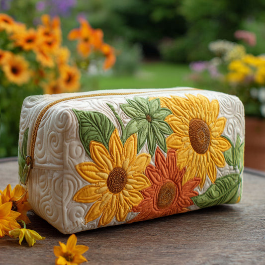 Lara - Quilted Toiletry Bag - Dreamy Petals
