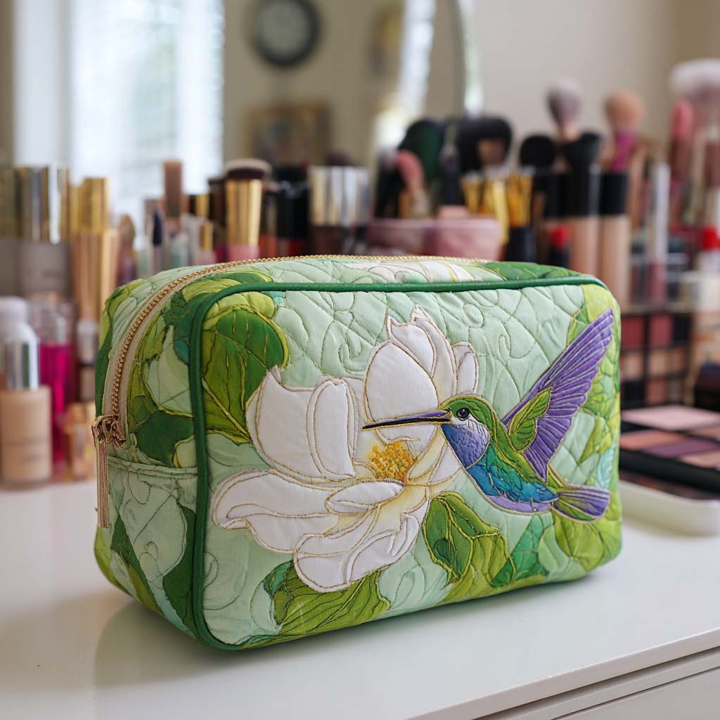 Iris - Quilted Toiletry Bag - Refined Petals