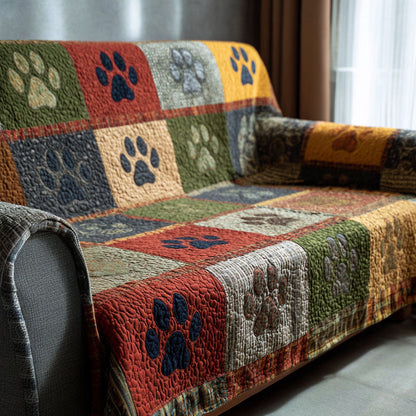 Pilar - Quilted Sofa Cover Patchwork with Legs